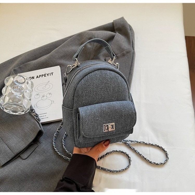 Korean Style Solid Color High-end British Casual Backpack - Image 9