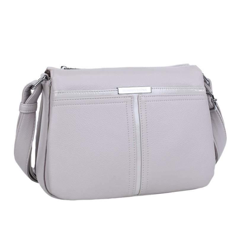 Soft Leather Multi-layer Crossbody Bag For Middle-aged People - Image 5