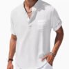Loose Lapel Five-quarter Sleeve T-shirt - Image 6