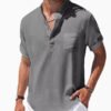 Loose Lapel Five-quarter Sleeve T-shirt - Image 4