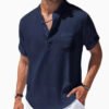 Loose Lapel Five-quarter Sleeve T-shirt - Image 7