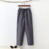 Men's Solid Color Pure Cotton Coarse Fabric Casual Pants - Image 2