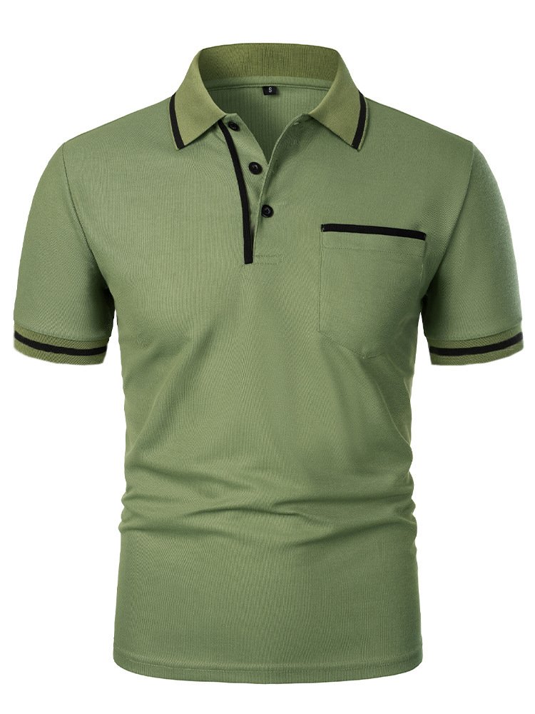 Men's Casual Lapel Short Sleeve T-shirt - Image 7