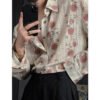Men's Idle Style Hollow Flower Long Sleeve Shirt - Image 6