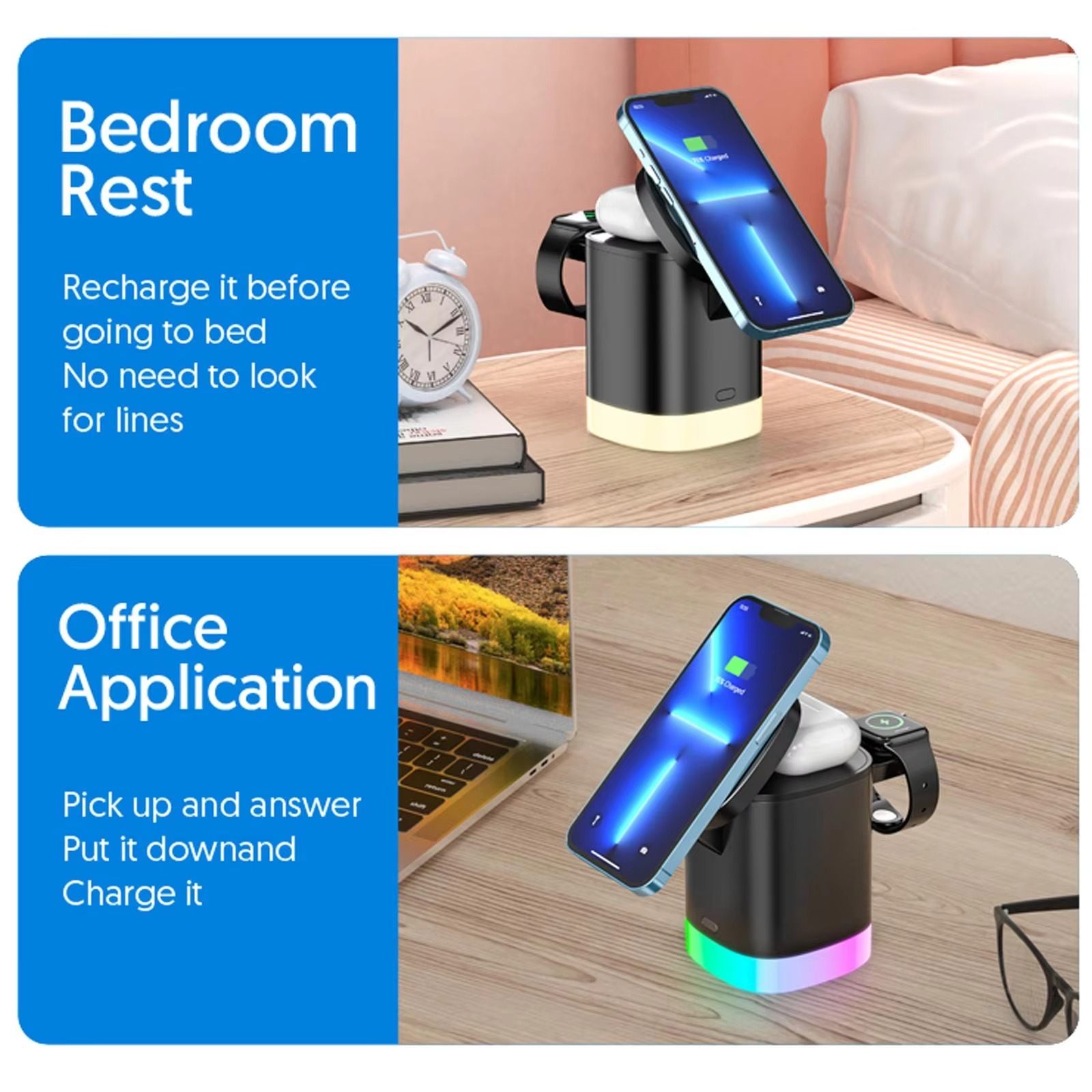 Charger with Foldable Phone Holder - Image 4